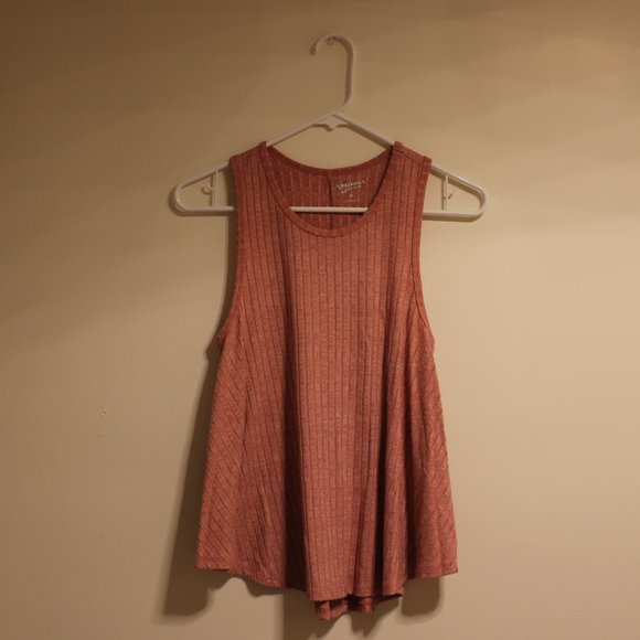 Arizona Jeans Dusty Pink Ribbed Tank Top - Picture 1 of 4